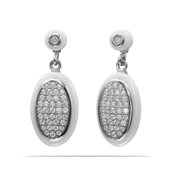 Oval Dangle Earrings - Picture 2 of 4